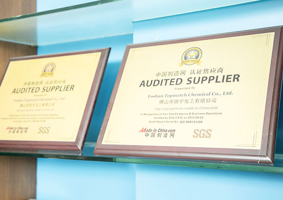 certifications showing certified supplier